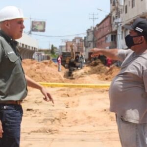 Zulia: Alcalde Leonidas González de Lagunillas inspeccionó trabajos del colector de la Bolívar con Bermúdez
