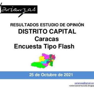 Encuesta Varianzas de Octubre ratifica a Ecarri como el candidato que derrotará al chavismo en Caracas Vea resultado