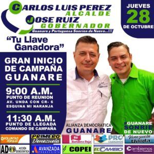 Carlos Luis Pérez: «Desde la Alcaldía, vamos a devolverle la Sonrisa a Guanare»