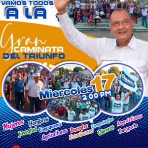 Gran Caminata del Triunfo con el próximo alcalde de Turén y el equipo Compa