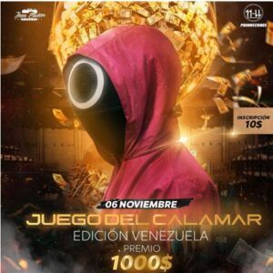 Venezolano obtuvo $1.000 dólares tras ganar torneo del “Juego del Calamar”