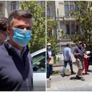 En su visita a Chile: Lanzan huevos a Leopoldo López en su entrada a la convención constitucional