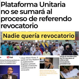 Caiga Quien Caiga Por Angel Monagas: Nadie quería revocatorio