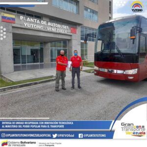Planta Yutong de Autobuses S.A. Venezuela hizo entrega de unidad perteneciente al Ministerio del Poder Popular para el Transporte
