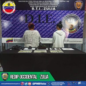 Funcionarios de la Dirección de Investigación Estratégica de la PNB captura dos ciudadanas en el Zulia