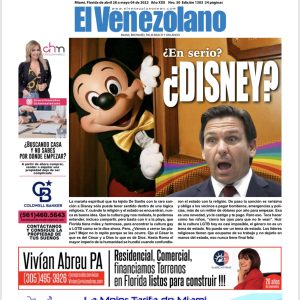 Semanario El Venezolano Florida de abril 28 a mayo 04 de 2022 Léalo completo aquí