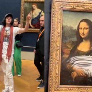 Fue atacada la obra de arte más famosa del mundo, la Gioconda (Video)