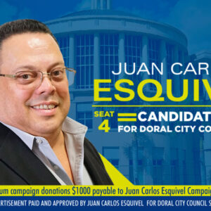 Venezolanos que se destacan en el exterior: Juan Carlos Esquivel se postula a la silla #4 del Concejo del Doral Florida Estados Unidos