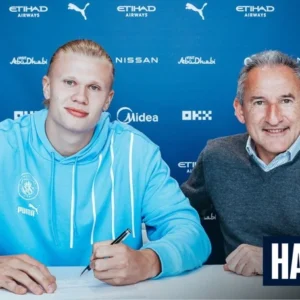 Haaland ya fue presentado como nuevo jugador del Manchester City