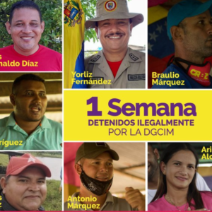 Venezuela: Siete integrantes del PSUV en Apure llevan una semana detenidos por la Dgcim