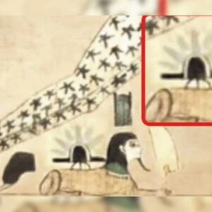 Antiguo papiro egipcio representa el aterrizaje de un OVNI en la esfinge
