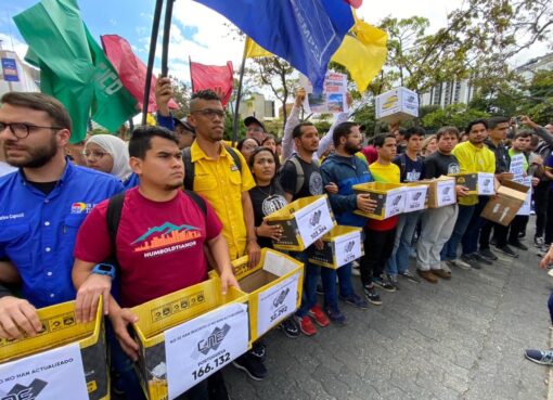 <em>Movilización por el Día de la Juventud</em>: <br><em>Jesús Mendoza reclamó 1500 puntos de actualización del RE al CNE Ver Video </em>