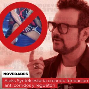 Aleks Syntek se encuentra en la palestra publica tras darse a conocer que está creando una fundación anti reguetón.