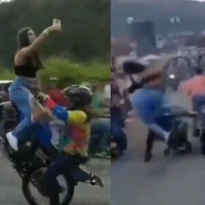 #¡Impresionante! Joven resultó gravemente herida tras choque de motos en una exhibición clandestina en Mérida