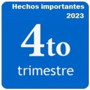 Hechos importantes del 4to trimestre del año 2023