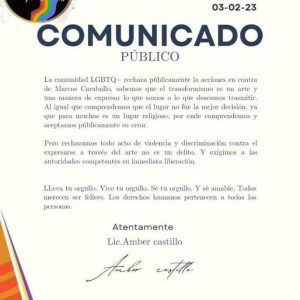 PIDEN LIBERTAD del joven perteneciente a la Comunidad LGBTQ que posó semidesnudo en la plazoleta de la Basílica, alegando discriminación por hacer «ARTE»