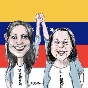 Es también una Corina la sustituta de María Corina Machado en la tarjeta de votación para elecciones el 28J 2024