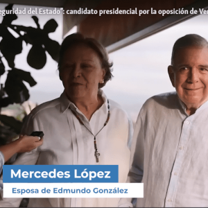 Durante entrevista con VOA al candidato Edmundo González, esposa admite que ella lo obligó a aceptar la designación