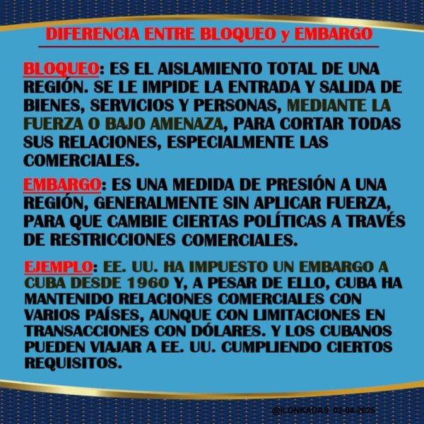 DIFERENCIA ENTRE BLOQUEO y EMBARGO_1960 EEUU EMBARGO A CUBA
