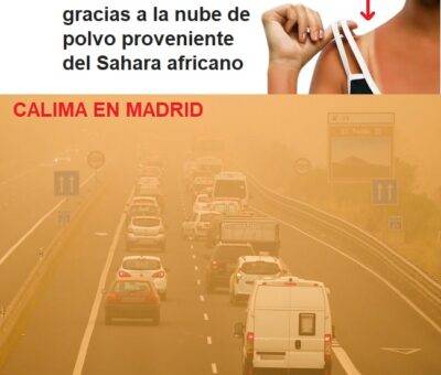 Calima marzo 2022 en España