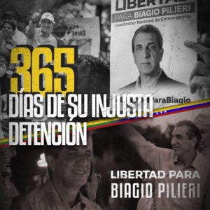 A un año de su detención: Coordinación Internacional de Convergencia exige libertad inmediata de Biagio Pilieri