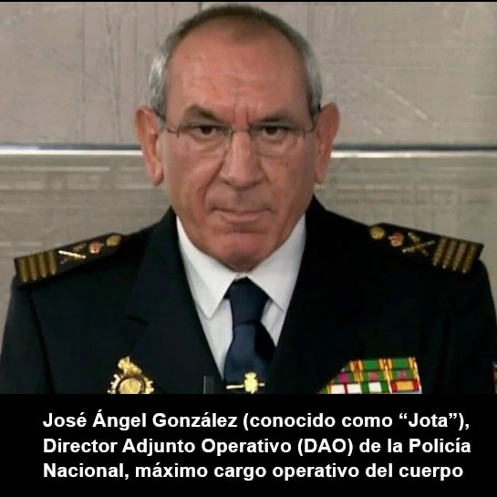 José Ángel González (conocido como “Jota”), Director Adjunto Operativo (DAO) de la Policía Nacional
