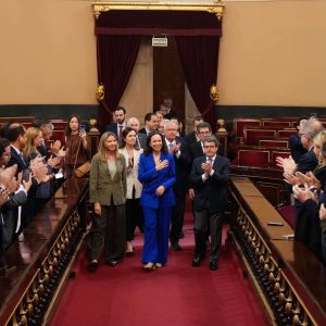 En IMÁGENES: María Corina Machado fue bienvenida en el Senado español