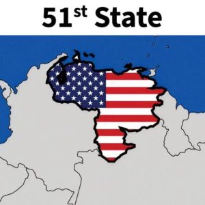 Trump publica imagen del mapa de Venezuela pintado con bandera de EE. UU. como el “estado 51”