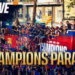 La rúa de campeones de Liga del FC Barcelona, en directo: sigue la celebración en vivo