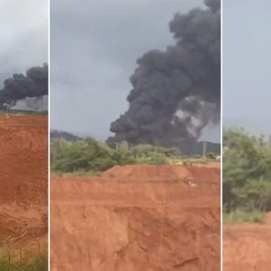 VIDEO: ataque sobre el «Niño Guerrero» dejó una humareda que sorprendió a los mineros