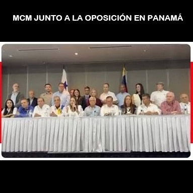 María Corina Machado reunida con la oposición en Panamá