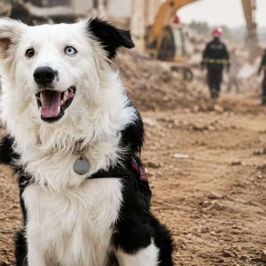 Tsunami: El border collie rescatado del maltrato que hoy salva vidas tras los terremotos en Venezuela