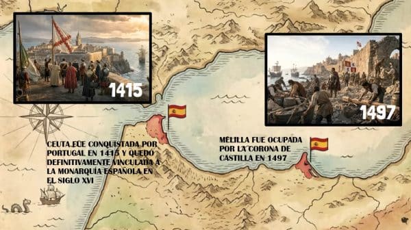 Conflicto Político entre España y Marruecos_1415 CEUTA y 1497 MELILLA CIUDADES ESPAÑOLAS