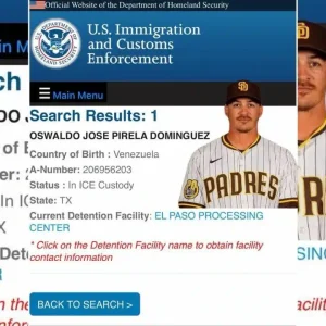 ICE detuvo al expelotero venezolano Oswaldo Pirela en Texas