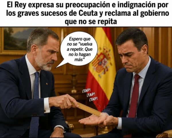 El Rey expresa su preocupación e indignación por los graves sucesos de Ceuta y reclama al gobierno que no se repita