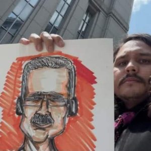 Caricaturista venezolano retrató a Nicolás Maduro durante su juicio en Estados Unidos