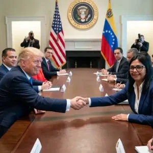 El apretón de manos entre Donald Trump y Delcy Rodríguez marca el deshielo definitivo en las relaciones entre Estados Unidos y Venezuela. Por: Estefano Tamburini